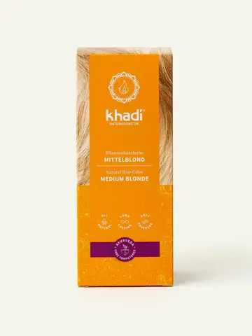 СРЕДНИЙ БЛОНД натуральная краска для волос Khadi Naturprodukte, 100 гр