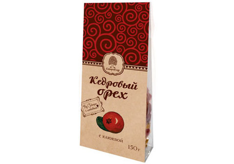 Кедровые орехи с клюквой вяленой, 150г