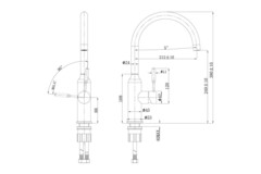 Смеситель для кухни с поворотным изливом, сталь, LEMARK EXPERT – LM5079S
