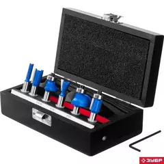 ЗУБР 6 шт, набор профильных фрез по дереву, Профессионал (28795-H6)