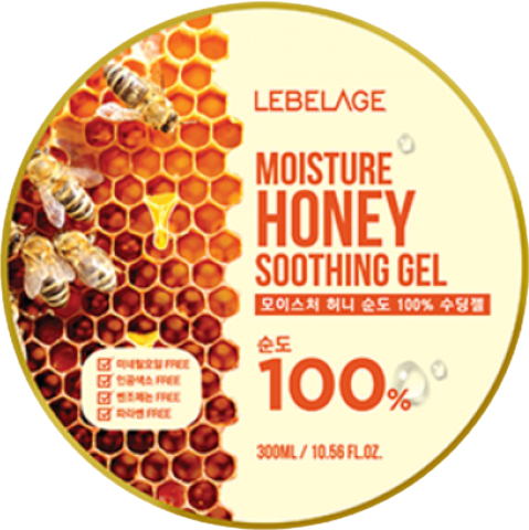 Lebelage Moisture Honey 100% Soothing Gel Увлажняющий успокаивающий гель с экстрактом мёда, 300 мл