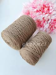 Cappuccino polyester cord 4 mm