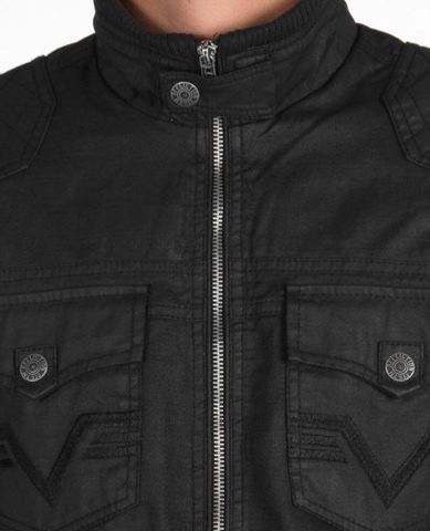 Affliction | Куртка мужская Black Premium Riverbend Jacket 110OW015 передние карманы