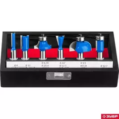 ЗУБР 6 шт, набор профильных фрез по дереву, Профессионал (28795-H6)