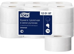 Tork: Бумага туалетная T2 Universal 1сл 200м/9,5 белая / 120197