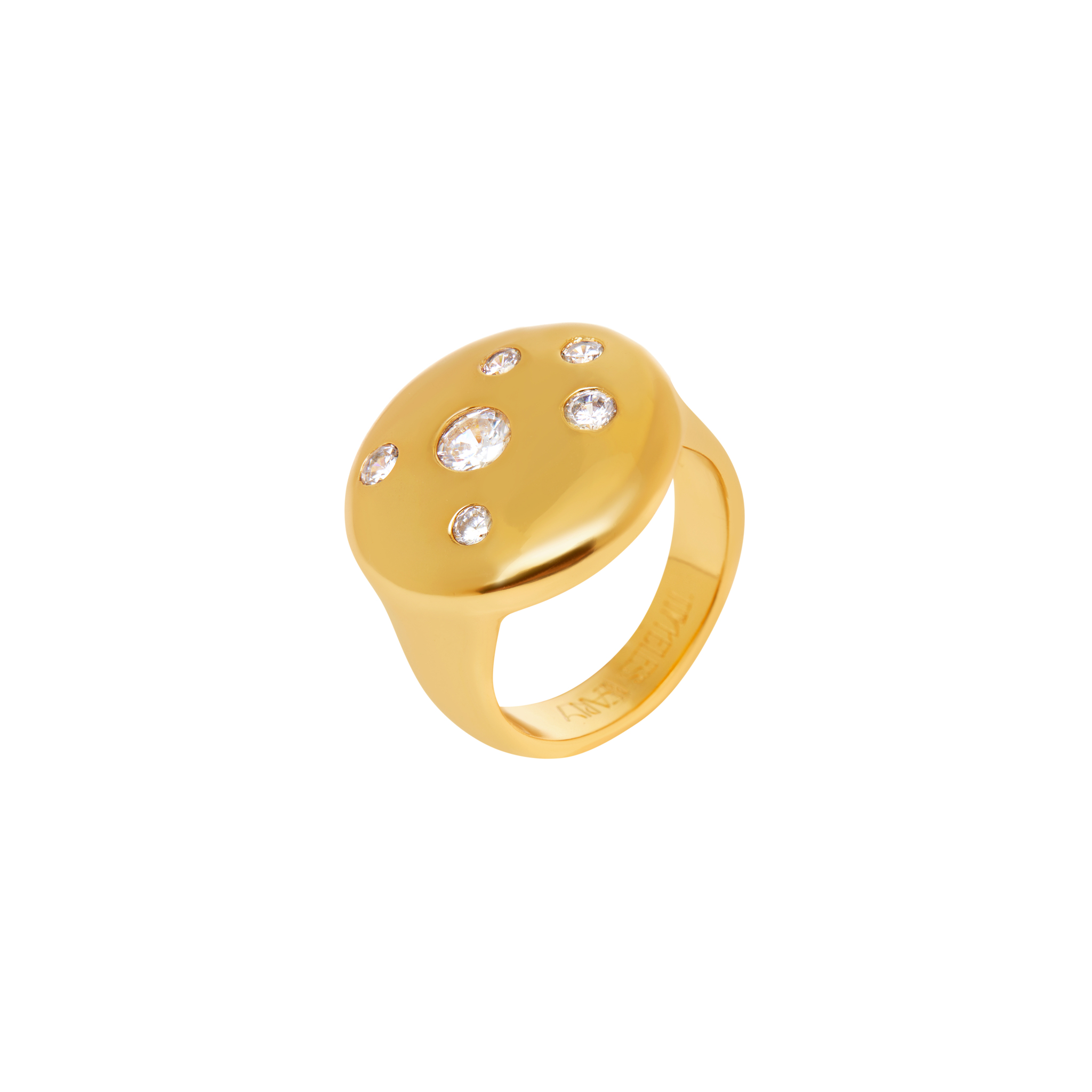 TIMELESS PEARLY Кольцо Dandelion Gold Ring timeless pearly колье big gold mushroom neclace