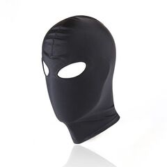 Черный текстильный шлем с прорезью для глаз - 