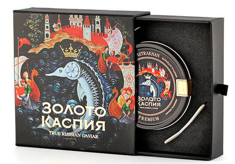 Подарочный набор с икрой "Астрахань Премиум", 250г