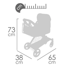 DeCuevas Коляска для кукол трансформер 3 в 1 с сумкой, высота ручки 73 см, серия Ницца (81746)