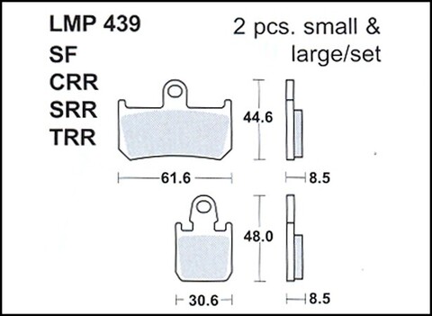 Колодки дискового тормоза AP Racing LMP439 SF  (FDB2217 / FA442)