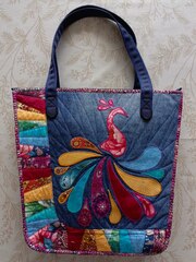 Джинсовая сумка Жар-птица