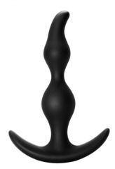 Чёрная анальная пробка Bent Anal Plug Black - 13 см. - 