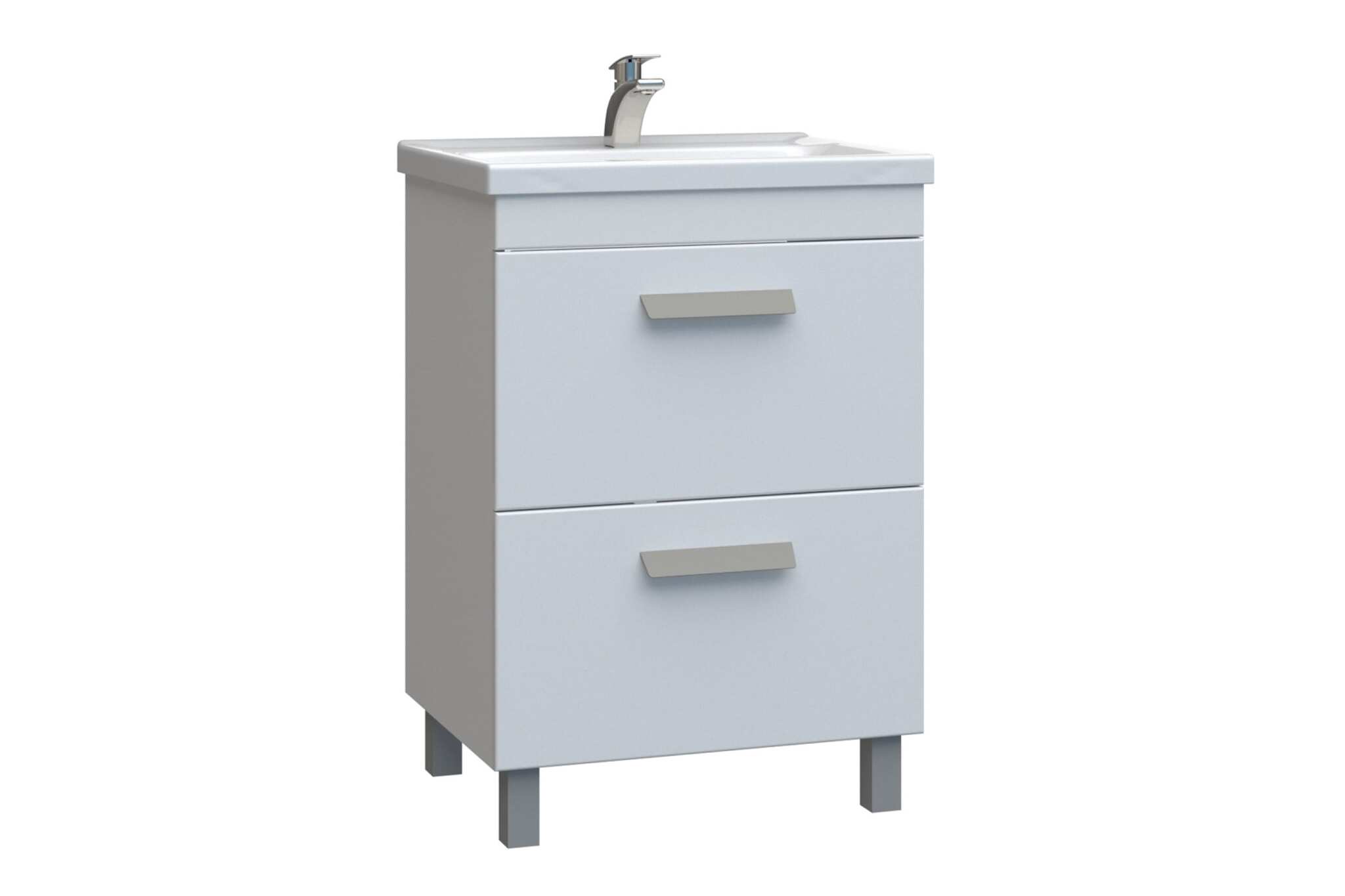 Тумба напольная STL Eco Nika 600 2 ящика, белая