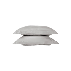 Комплект из двух сатиновых наволочек 70х70см | светло-серый