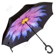 Зонт-наоборот георгин фиолетовый механический