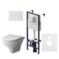 Инсталляция с клав ProC L белый глянц с подвес унит Gem FlashClean с сид м/лифт AM.PM - IS70101.901700