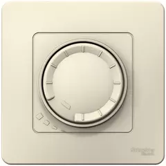 Светорегулятор (диммер) поворотно-нажимной универсальный 400ВТ, Молочный  BLNSS040012