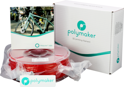 Пластик для 3D-принтера PolyMaker PolyLite ABS, 1.75 мм, 1 кг, Красный