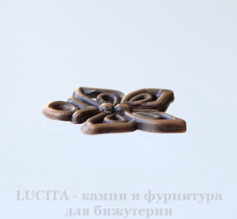 Подвеска "Бабочка" 15х13 мм (цвет - античная медь)