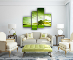 Модульная картина "Зеленое дерево"