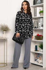 Рубашка с принтом Надель (черная) Б14360-16М LT Collection