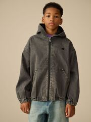 Куртка джинсовая с капюшоном для мальчика Next Q61-567, Черный