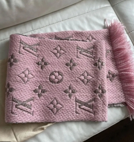 Шарф Louis Vuitton Schal Damen розовый шерстяной
