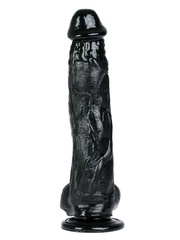 Фаллоимитатор реалистичный, на присоске (PVC, 29×5 см, черный)