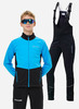 Детский лыжный костюм с высокой спинкой Nordski Jr. Advance Active Light Blue/Black