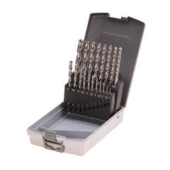 Набор сверл по металлу 1-10мм 19шт DIN338 HSS-G 118° (пл. кейс) Ruko 214214RO