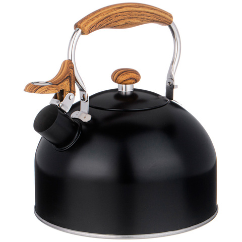 Чайник Agness со свистком 2,5 л - Черный - купить 1