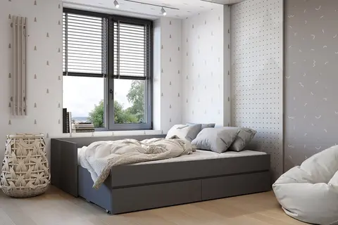 Кровать трансформер Симпл графит