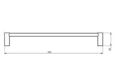 Полотенцедержатель одинарный HAIBA HB8401-7 600мм черный