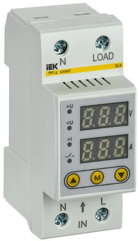 Реле напряжения и тока РНТ-д однофазное 36мм 32А IEK