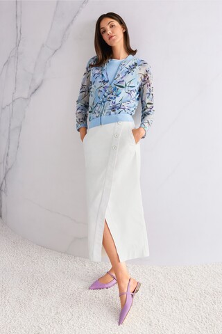 Marc Cain Юбка из летнего денима с асимметричной застежкой