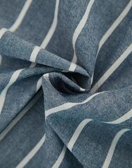 Вареный хлопок 110 гр/м2, ш. 240 см, джинс полоска