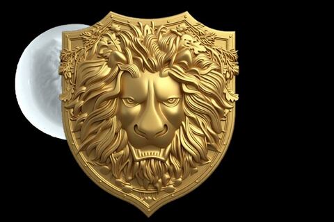 Силиконовый молд № 453 Щит лев