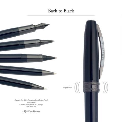 Ручка перьевая Visconti Michelangelo Back to Black, F (Vs-294TB-02)