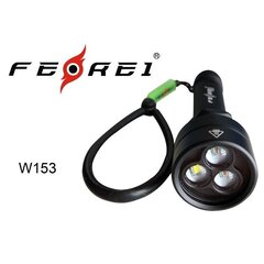 Купить мощный светодиодный фонарь подводный Ferei W153 1хCREE XM-L (Cool White) 2xCREE XP-E (Red) (W153V20)