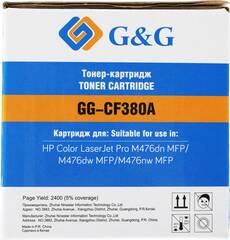 Картридж G&G 312A для HP СLJ M476, with chip (2 400стр.), черный (замена CF380A)