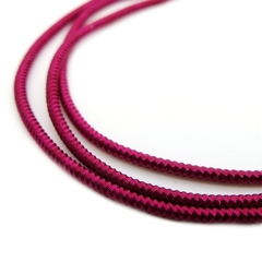 Канитель мягкая, гладкая, KAN/MF, 1 мм, глянец, розовая фуксия