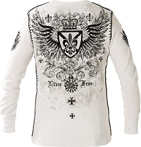 Xtreme Couture | Пуловер мужской Legion White Thermal X1783I от Affliction спина