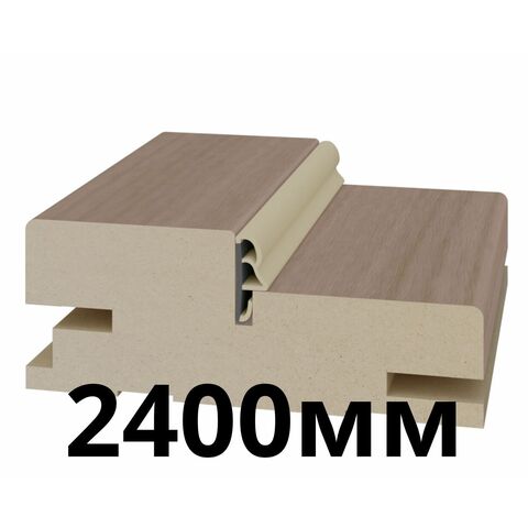 Дверная коробка телескопическая 80х30х2400мм экошпон Ясень темный