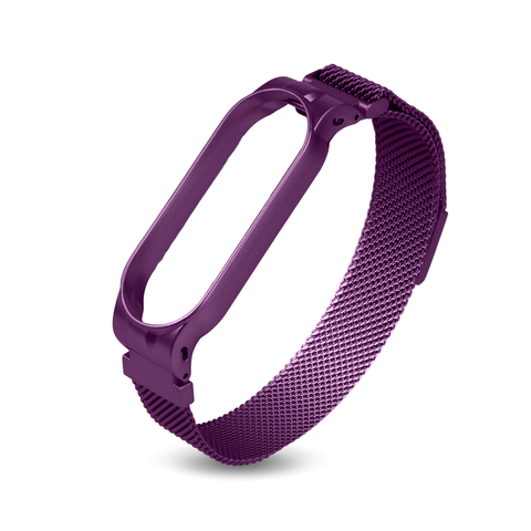 Металлический ремешок Milanese Loop для Xiaomi Mi Band 5 (Фиолетовый)