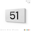Табличка с номером 51 на дверь квартиры, для офиса, кабинета, аудитории, склада, белая 120х70 мм, Айдентика Технолоджи