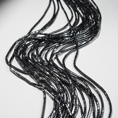 Гематин (гематит), разделитель многогранник 3мм, оттенок "Gun Metal"