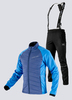 Утеплённый лыжный костюм 905 Victory Code Storm Active Blue с лямками мужской