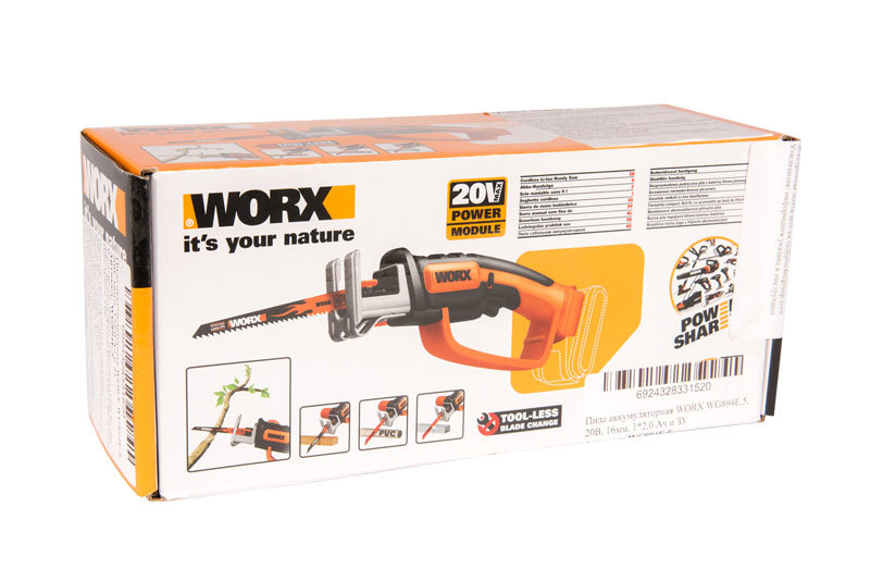 Пила аккумуляторная WORX WG894E.9, 20В, без АКБ и ЗУ