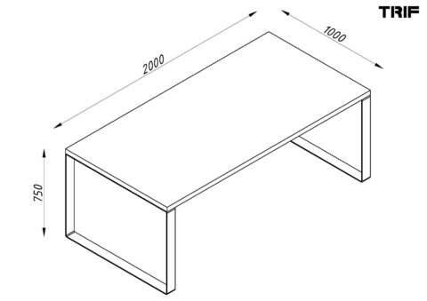 Office table VILLA slim