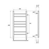 Полотенцесушитель водяной Point PN10558 П7 500x800 с боковым подключением 500, хром